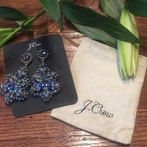 J crew Crystal and Acetate statement earrings